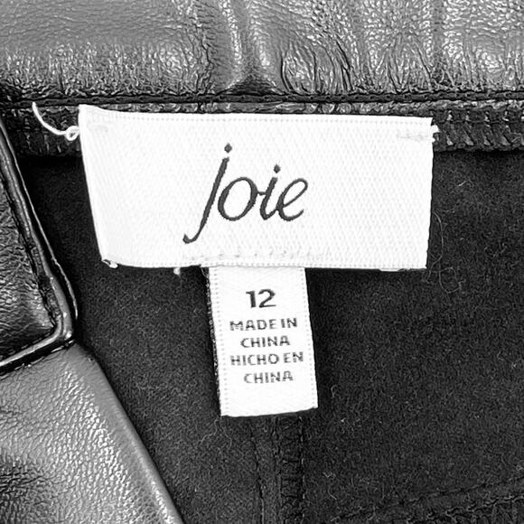 Joie Faux Leather Women’s Pants, EUC, Black, Sz. 12 - Picture 7 of 15